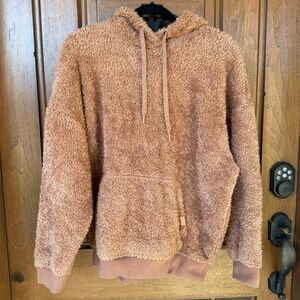 UGG Caramel Tan Fur Hoodie, Small